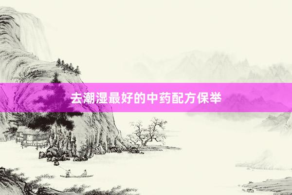 去潮湿最好的中药配方保举